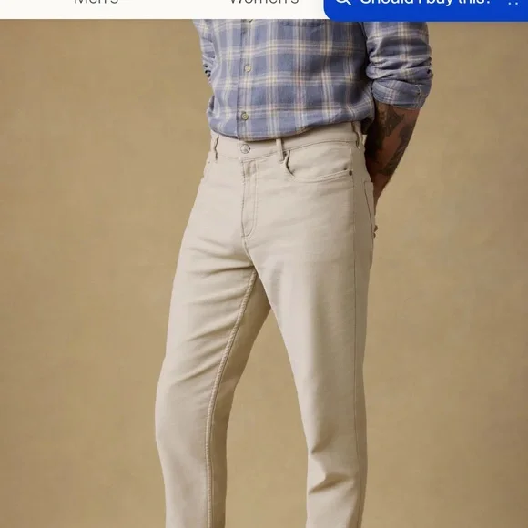 Men's Stretch Terry 5-Pocket Pant - Stone